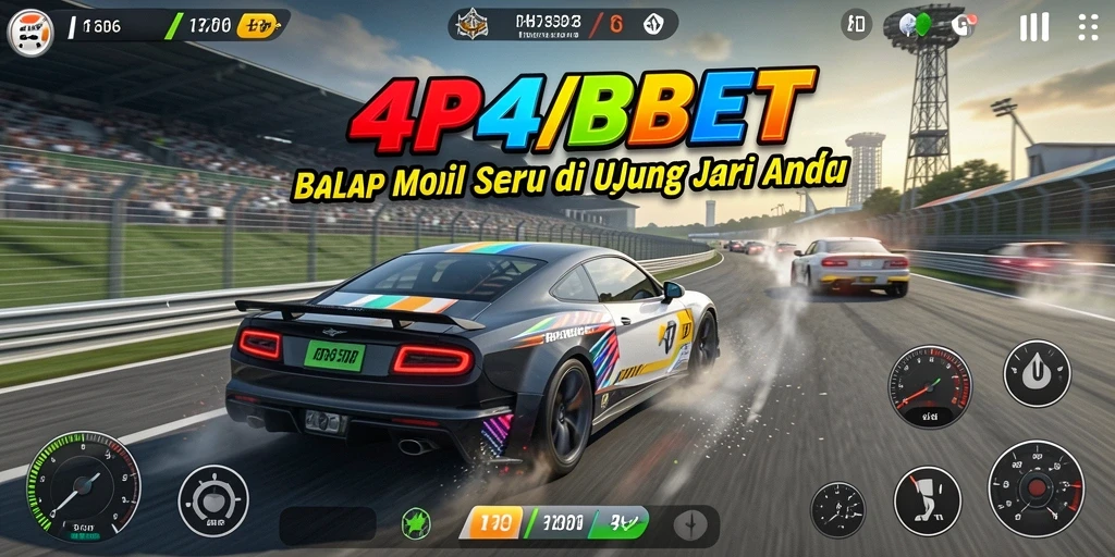 Gameplay menegangkan dalam balapan mobil 4P4PBET.