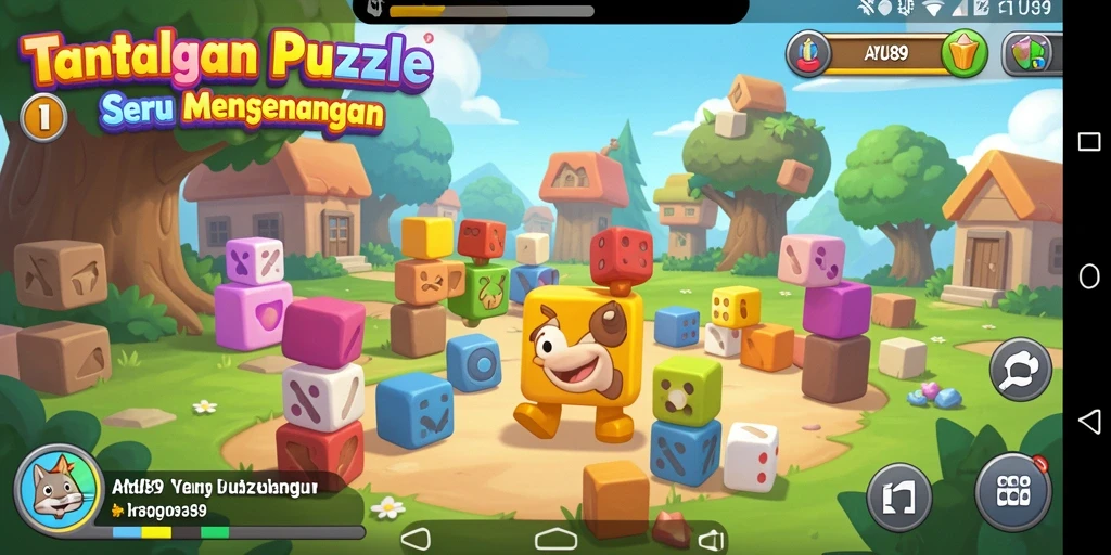 Tampilan gameplay AYU89 dengan berbagai puzzle yang menantang.