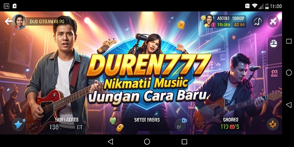 Tampilan gameplay DUREN777 dengan interaksi musik yang seru.