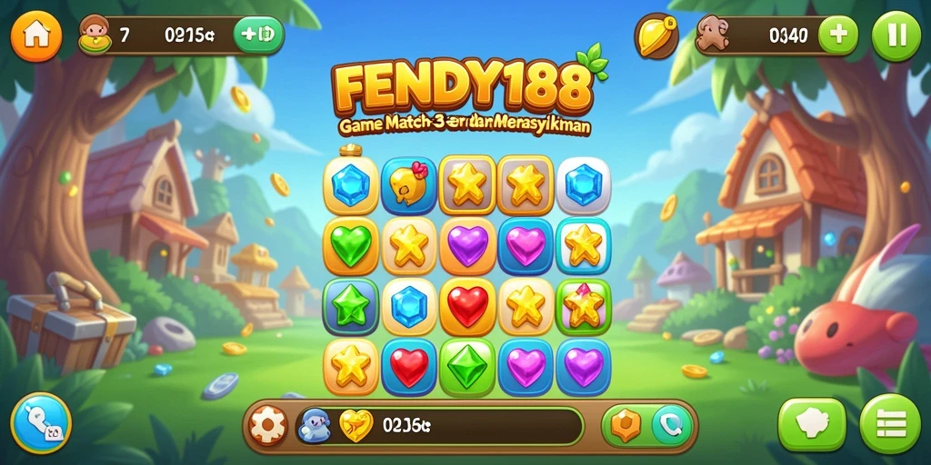 Screenshot gameplay FENDY188 yang menampilkan keseruan Match-3.
