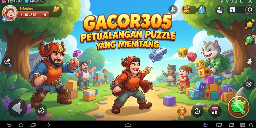 Screenshot gameplay GACOR305 menampilkan tantangan puzzle yang seru.
