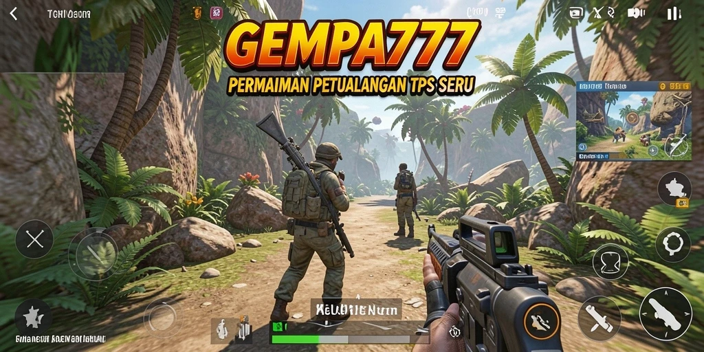 Tangkapan layar gameplay seru dari GEMPA777, menunjukkan aksi TPS yang mendebarkan.