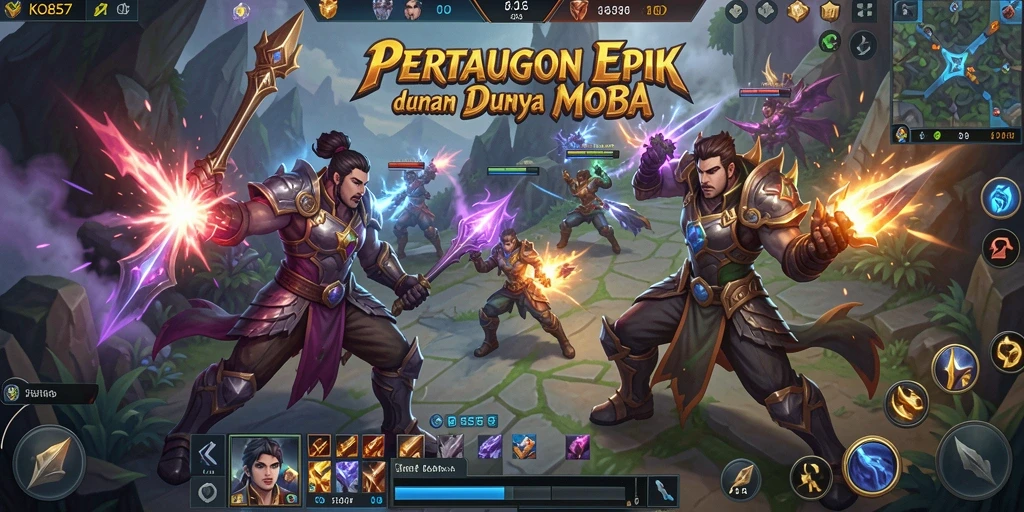 Gameplay seru dalam MOBA yang menantang dan menarik.