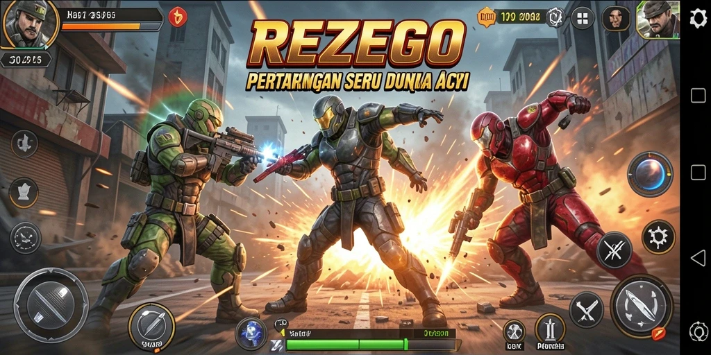 Gameplay seru REZEGO dengan aksi menegangkan.