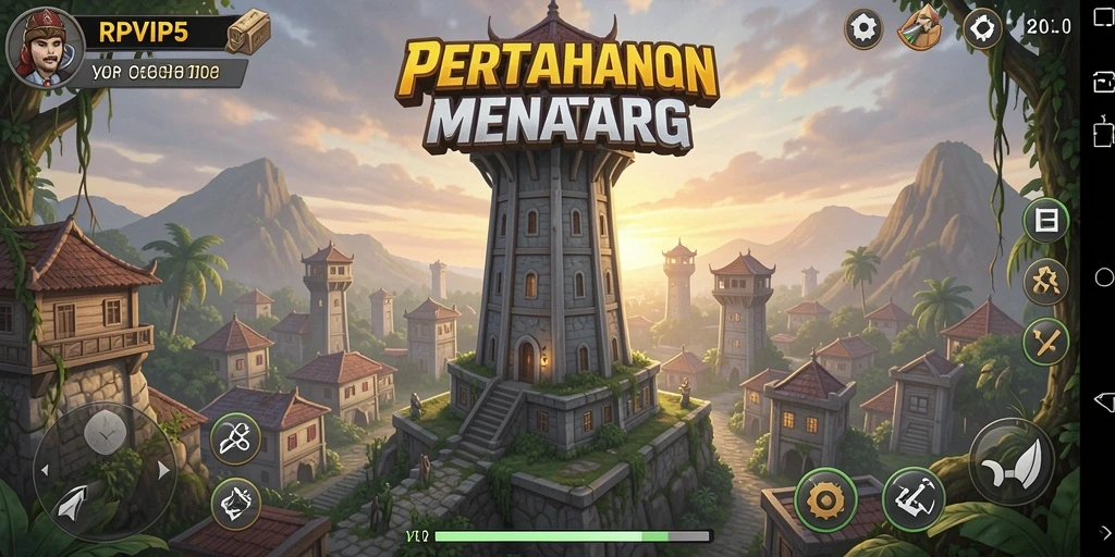 Tampilan gameplay menarik dari RPVIP5 dengan strategi Tower Defense.